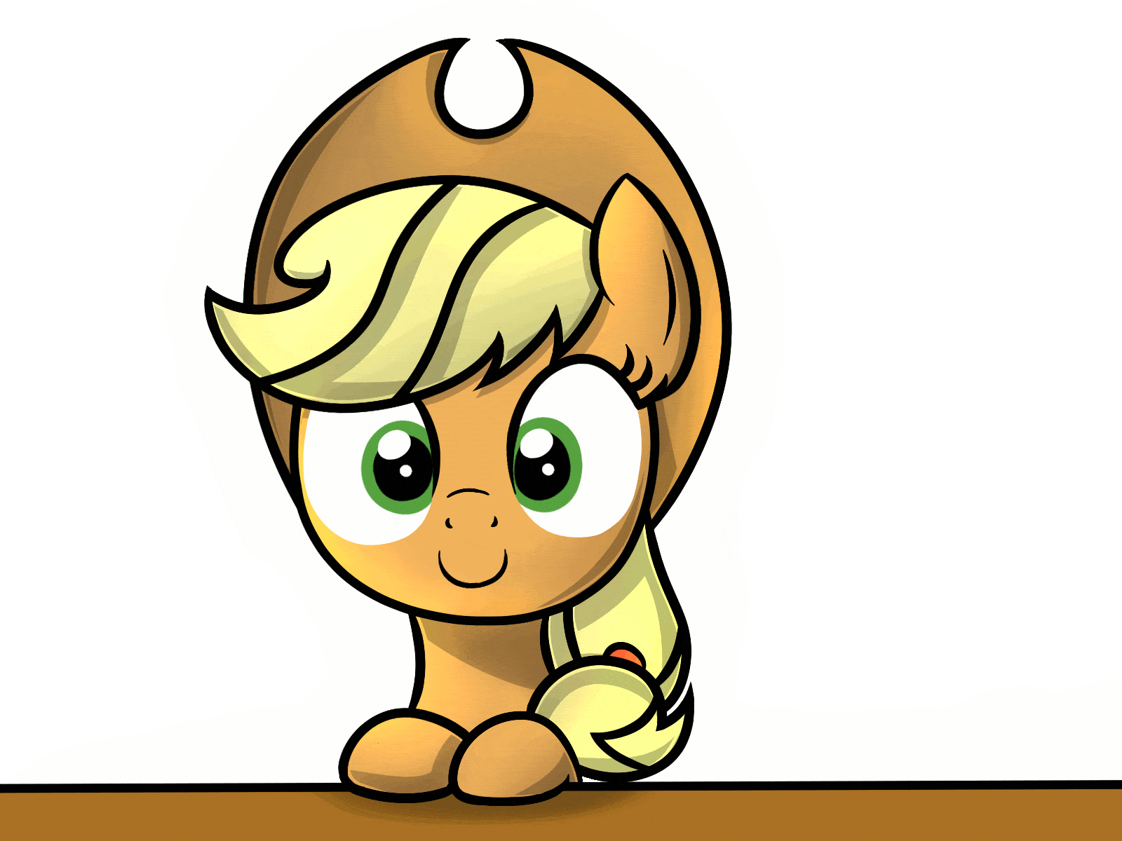 Applejack waving goodbye